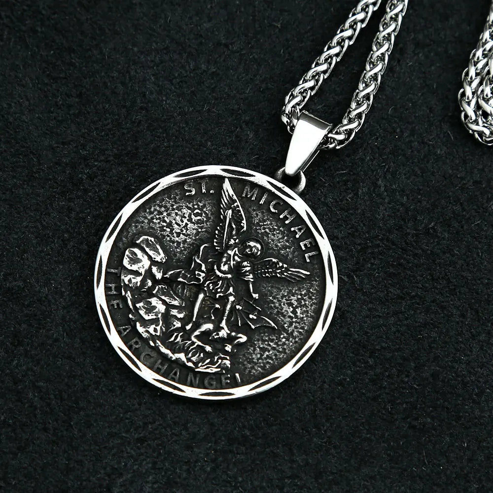 St. Michael Necklace – Guardian Archangel Pendant for Men